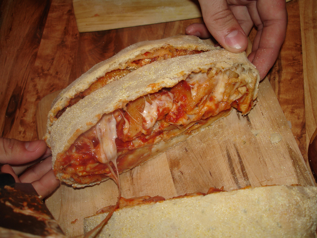 Pizza Roll Stuffed Calzone